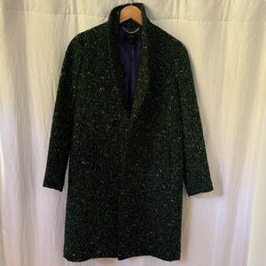 Vintage inspired J. Crew Green Tweed Coat